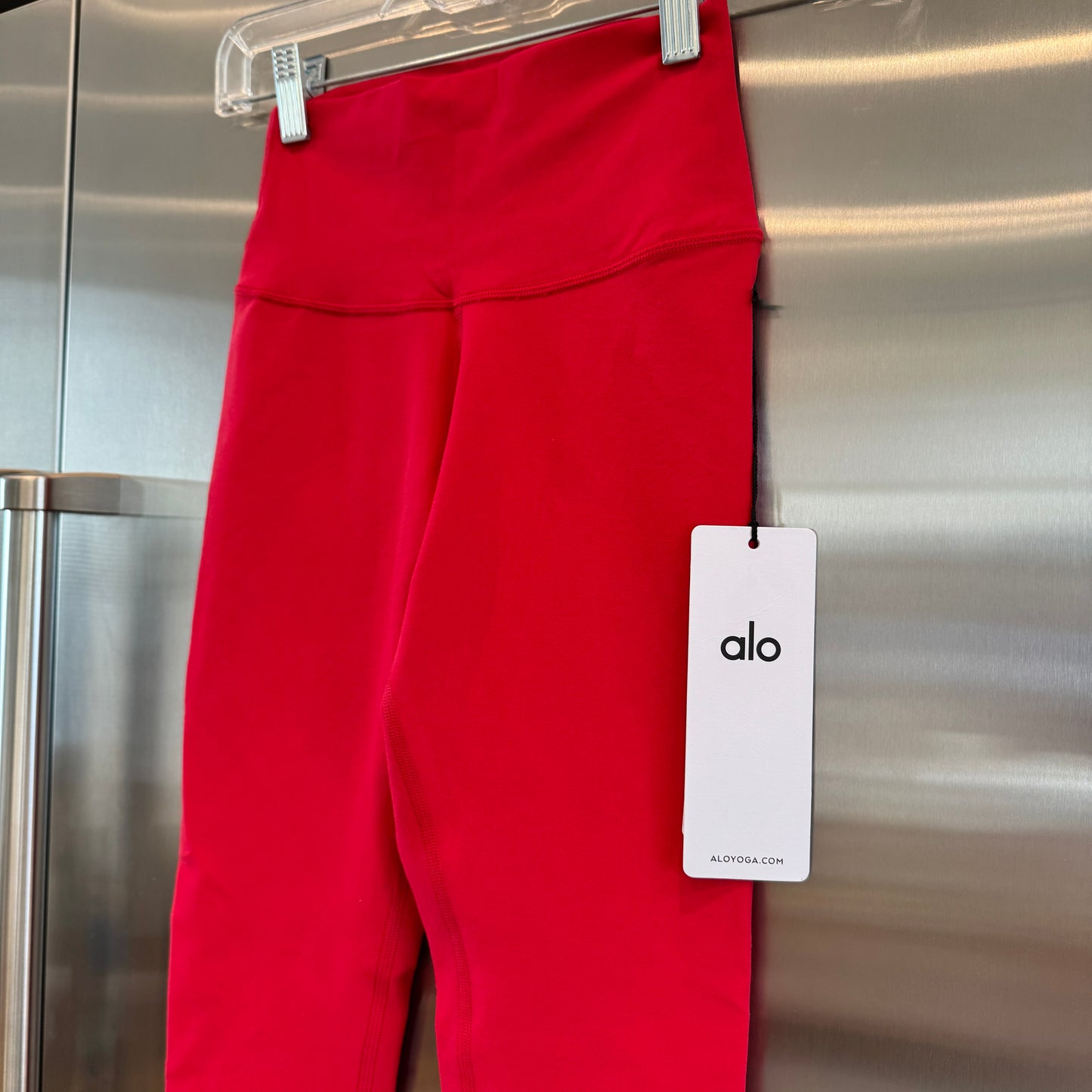 Alo Bold Red Alosoft Leggings High Waisted 7/8 Pants