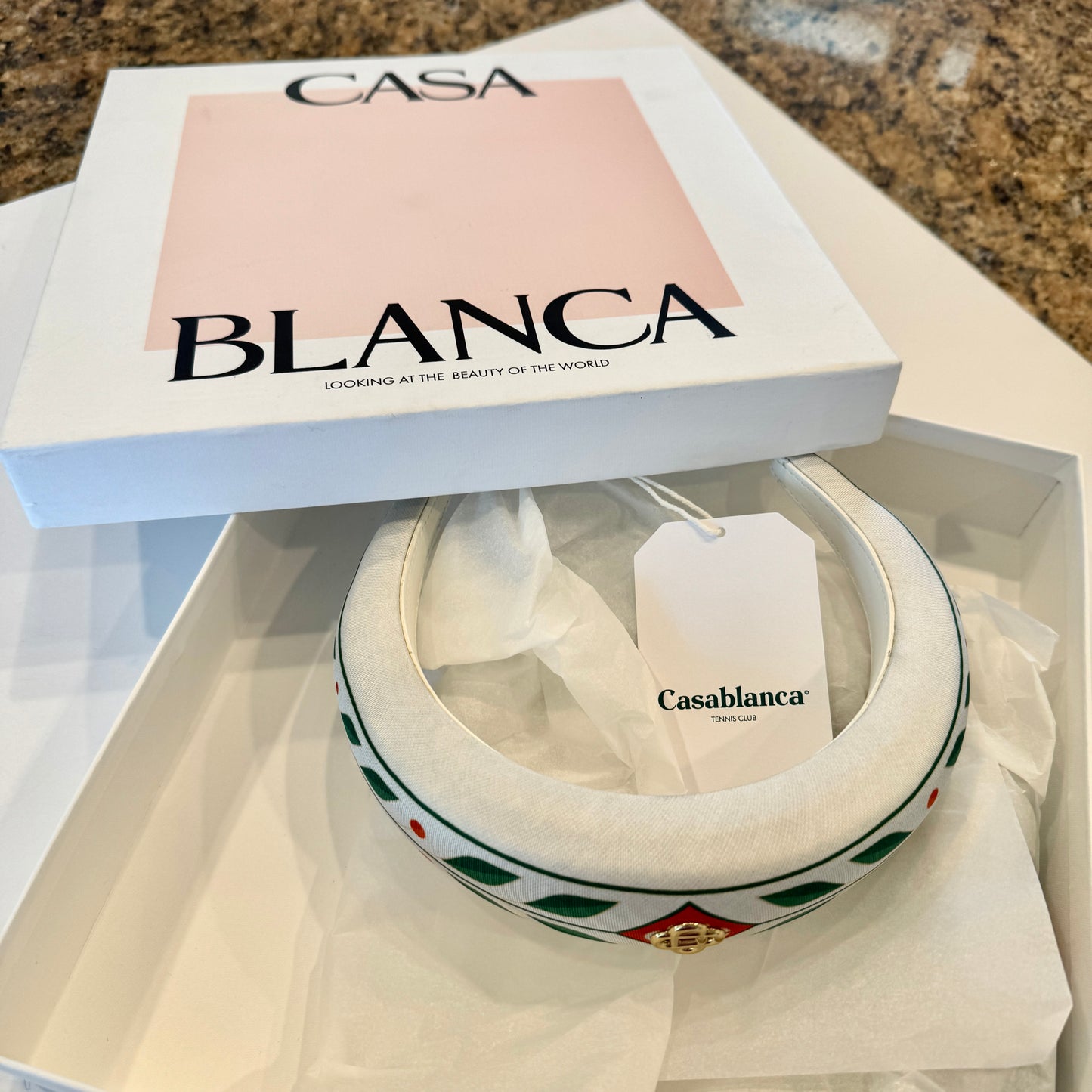 Casablanca Headband Silk with Logo Appliqué Monaco Grand Prix