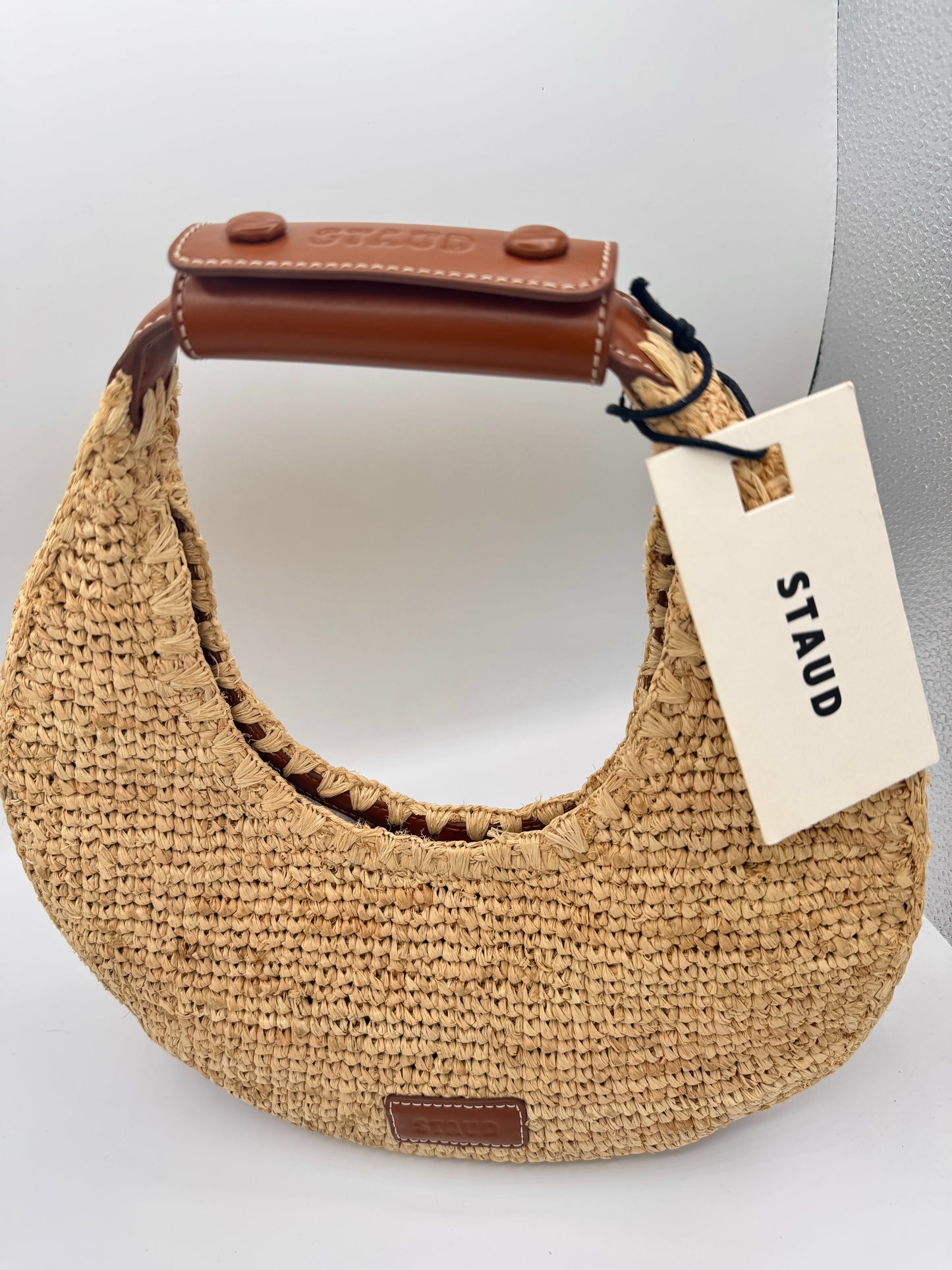 Staud Moon Bag - Natural Raffia