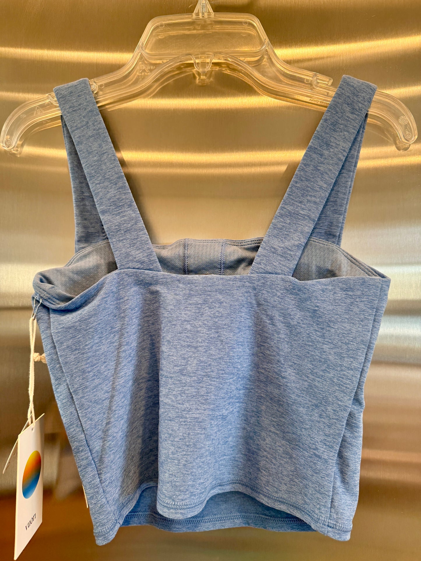 Vuori Elevation Square Neck Tank in Isle Blue Heather - Women’s