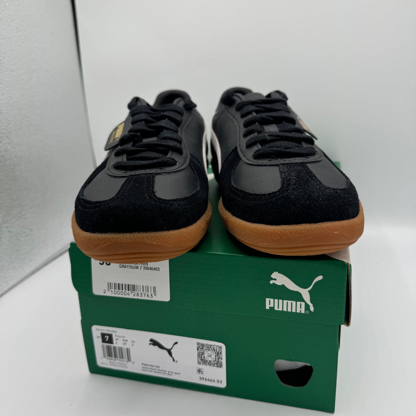 Puma Palermo Leather LTH Black / feather grey / gum sneakers brand new