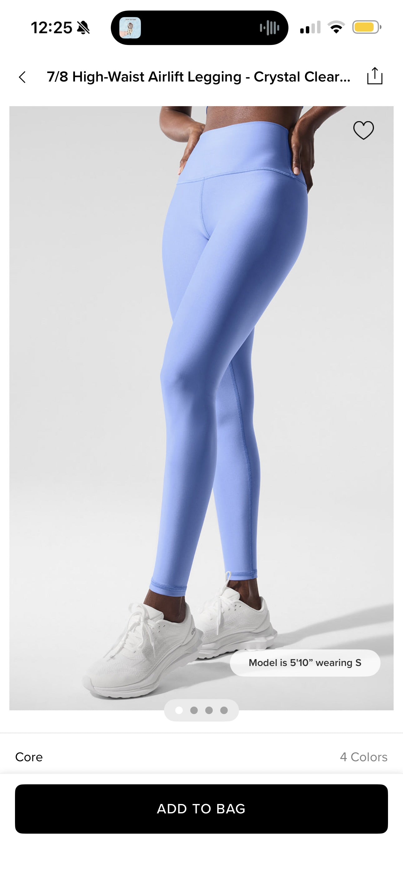 Alo 7/8 Airlift High Waist Legging - Crystal Clear Blue