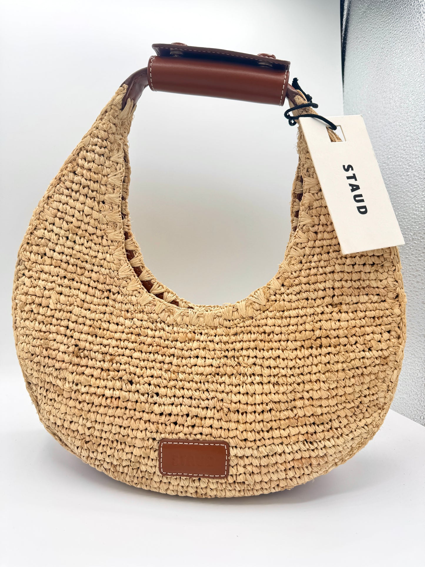 Staud Moon Bag - Natural Raffia