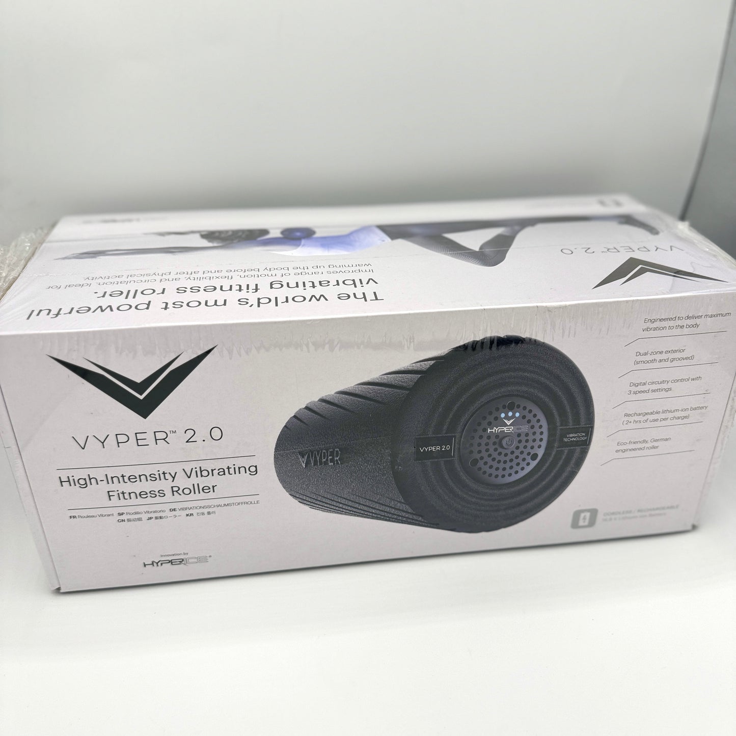 Hyperice Vyper 2.0 Vibrating Fitness Muscle Roller Black