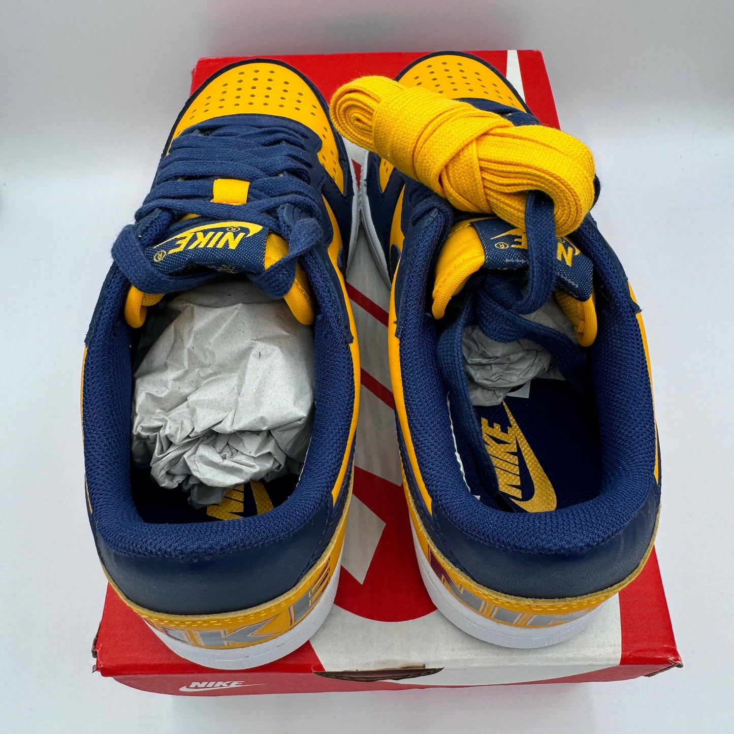 Nike Terminator Low in University Gold / Navy Blue “ Michigan “ Unisex Shoes