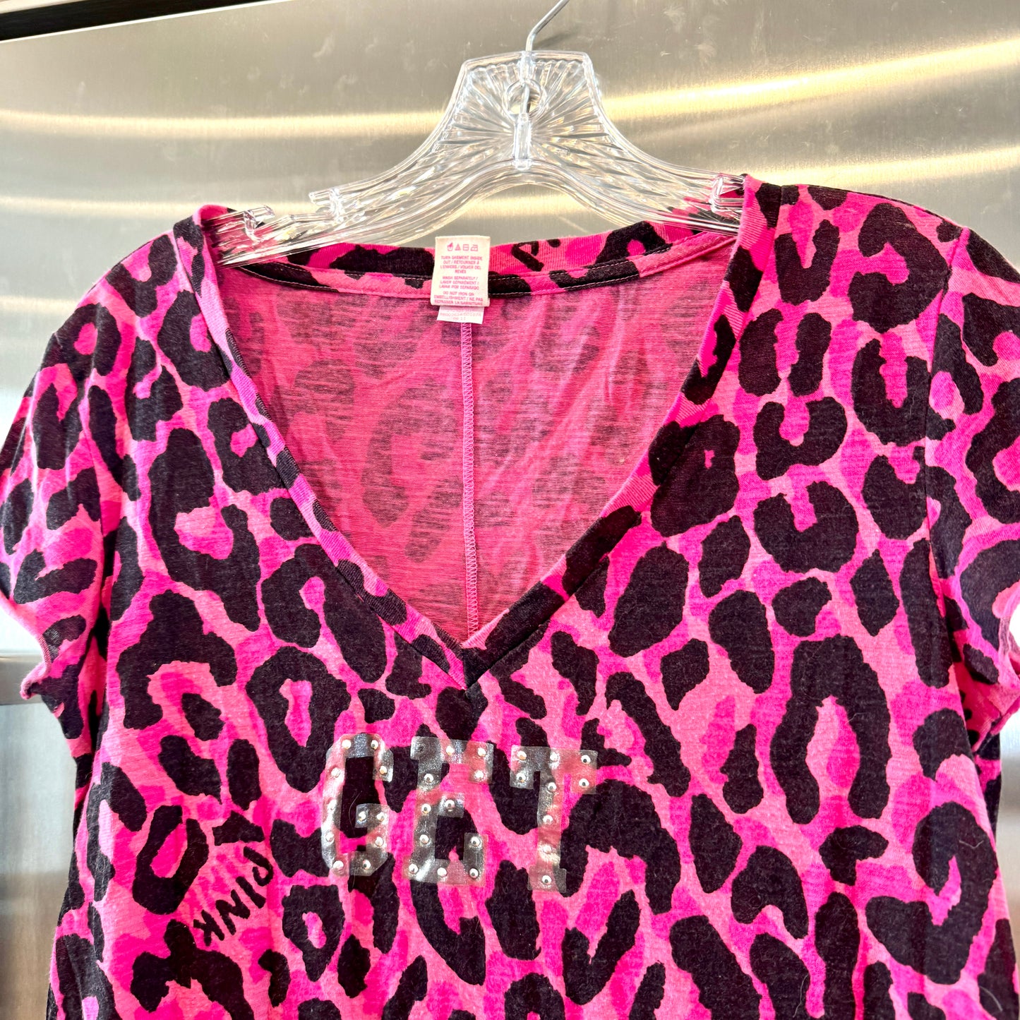 PINK Victoria Secret Sleep Shirt Dress Cheetah Leopard Y2K Pajama Pre-owned