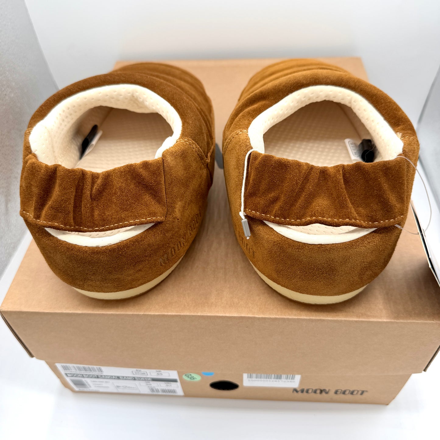 Moon Boot Evolution Slipper in Tan Suede Mule