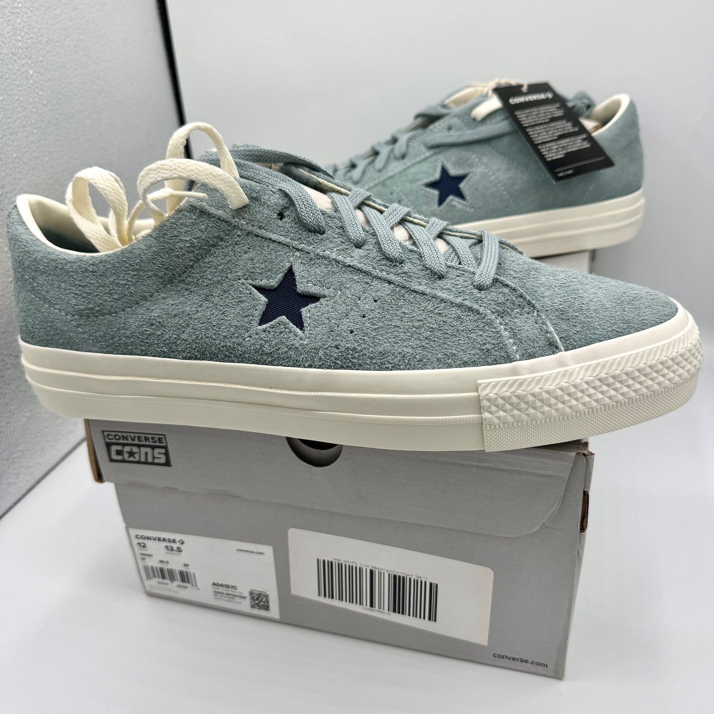 Converse One Star Pro OX in Blue Suede Leather NEW Tide pool grey / navy NEW