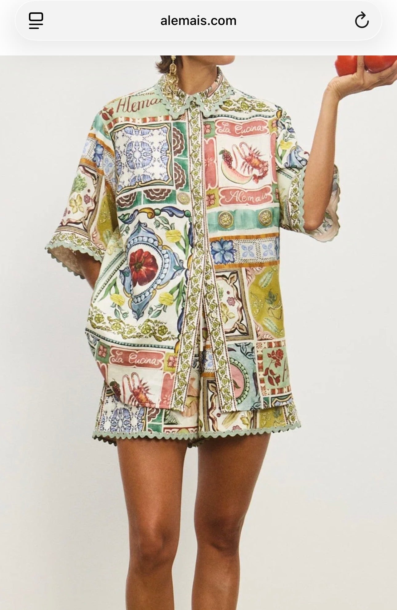 Alemais Tommasina Linen Button Down Shirt