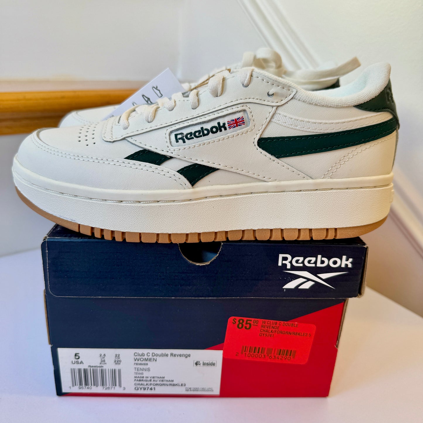 Reebok Club C Double Revenge Chalk / Forest green sneakers women’s shoes