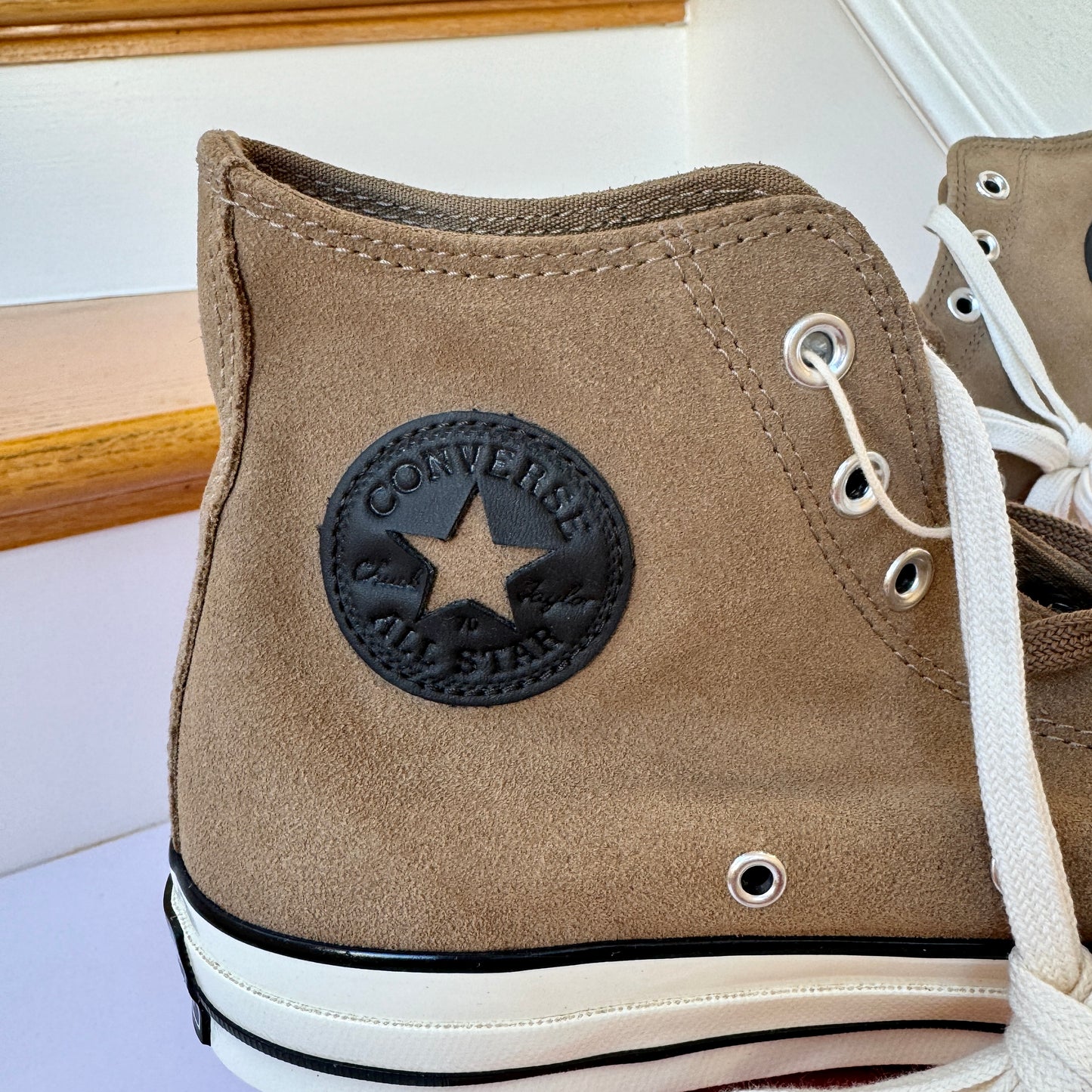 Converse Chuck 70 Hi Suede High Top Sneakers Sand Dune Brown Leather shoes