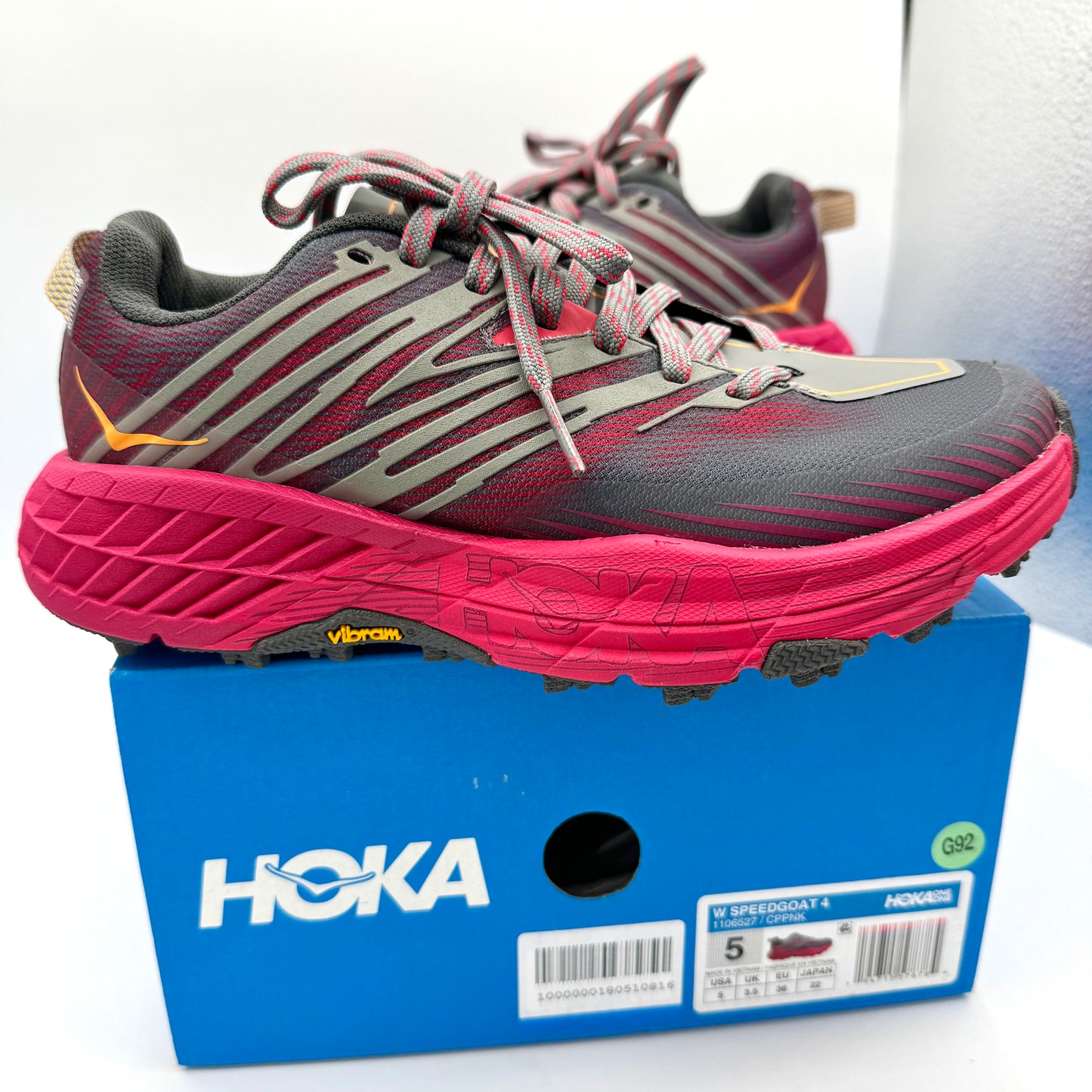 Hoka Speedgoat 4 Women’s Trail Running Shoes Castlerock Paradise Pink