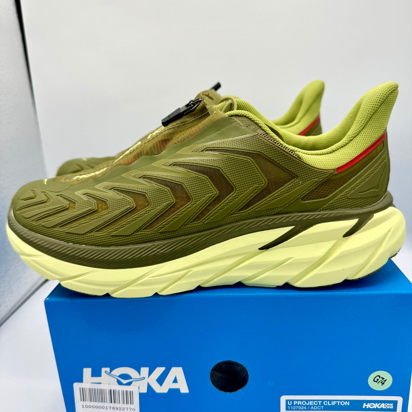 Hoka Project Clifton Avocado Dark Citron Unisex Shoes ADCT Olive Green