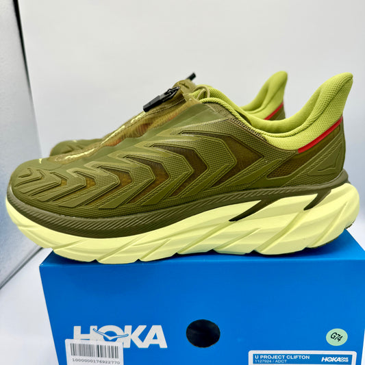 Hoka Project Clifton Avocado Dark Citron Unisex Shoes ADCT Olive Green