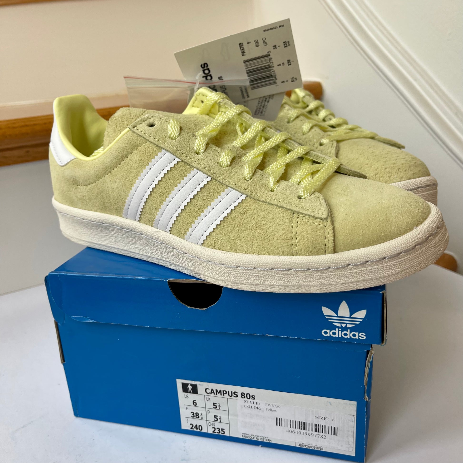 Adidas Campus 80s Light yellow green Sneakers Kelsid Closet Adidas Campus 80s Light yellow green Sneakers Kelsid Closet