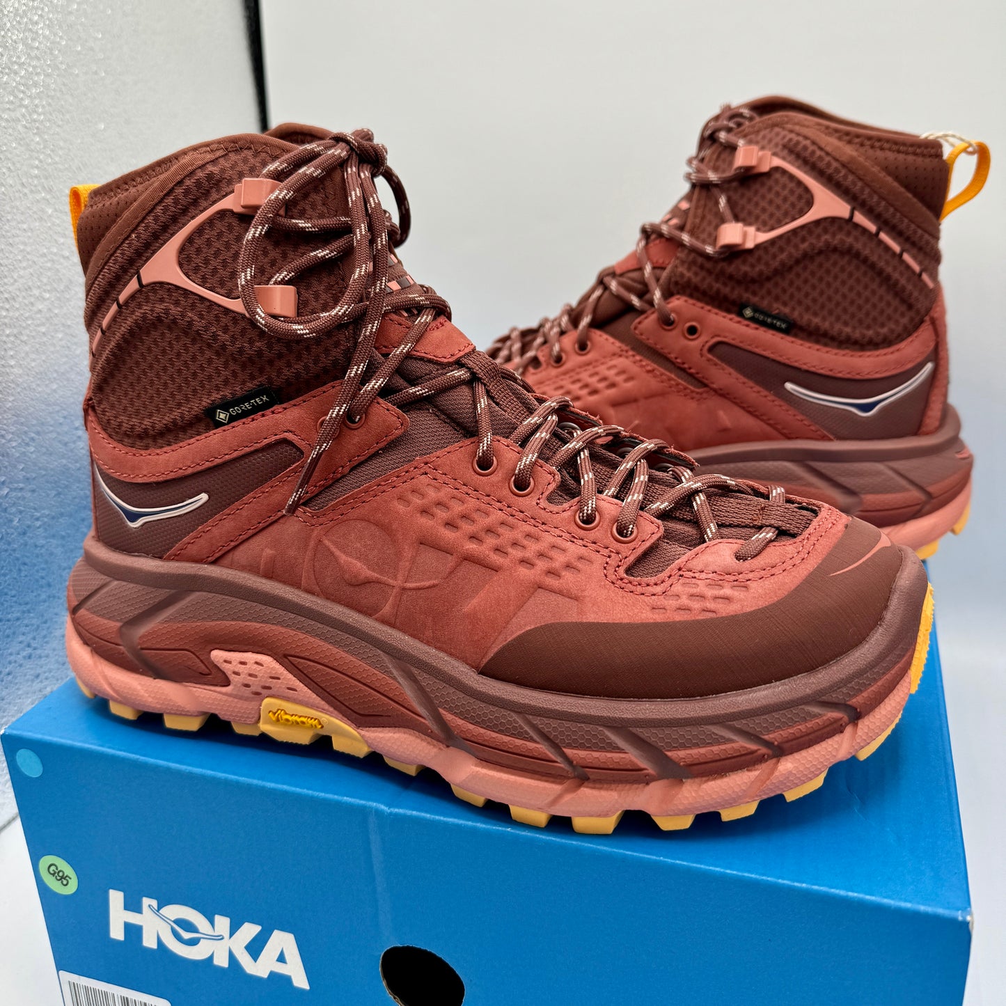 Hoka Tor Ultra Hi Hiker in Red Spice / Hot Sauce Hiking Boots Unisex