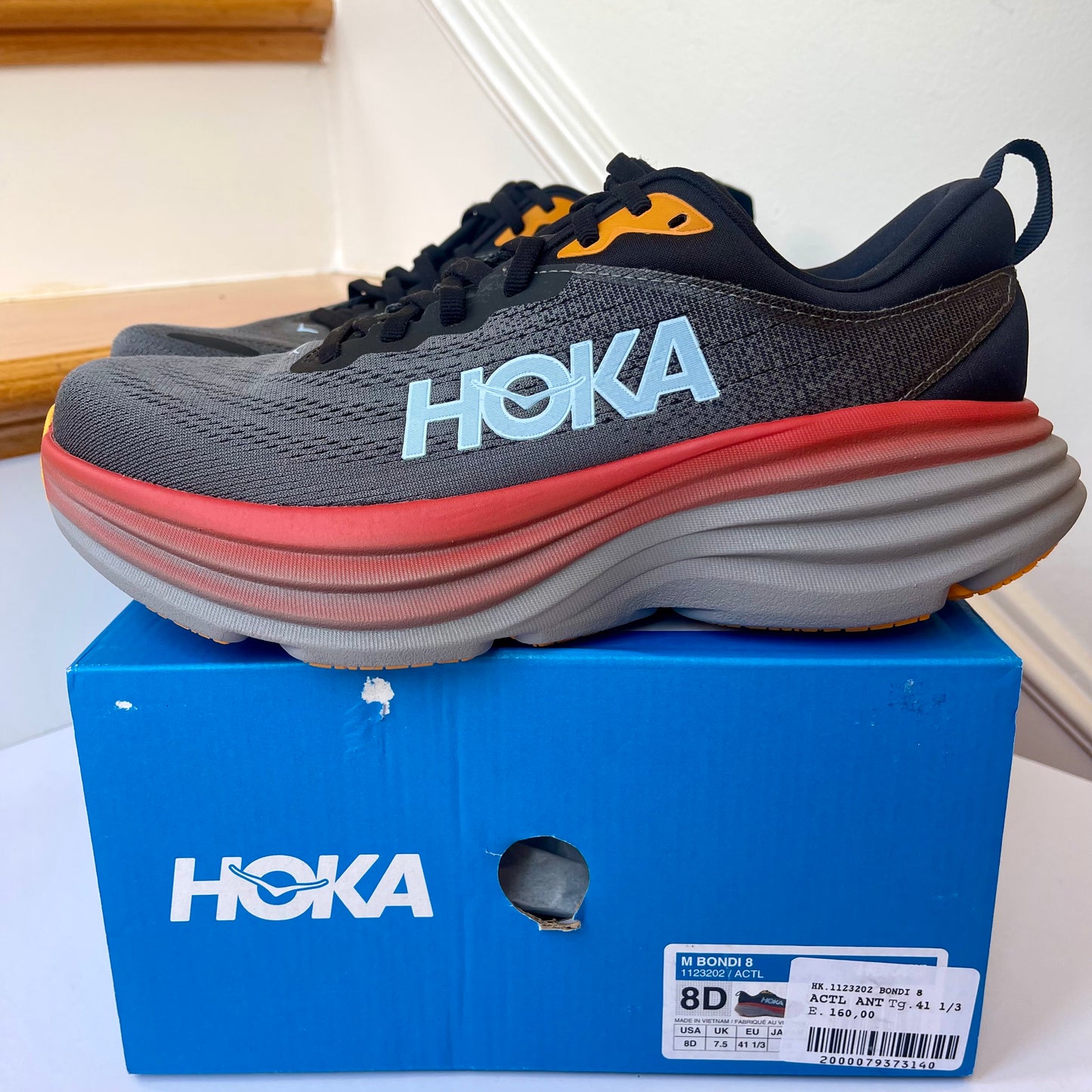 Hoka Bondi 8 Running Shoes Castlerock / Anthracite Grey Hoka One One