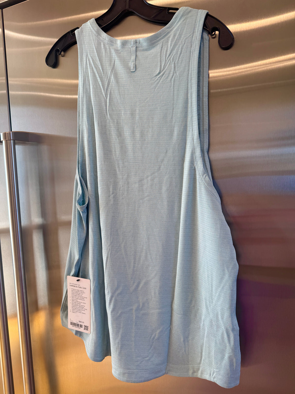 Lululemon License to Train Top , Mens Tank Top in Foam Cloud Blue