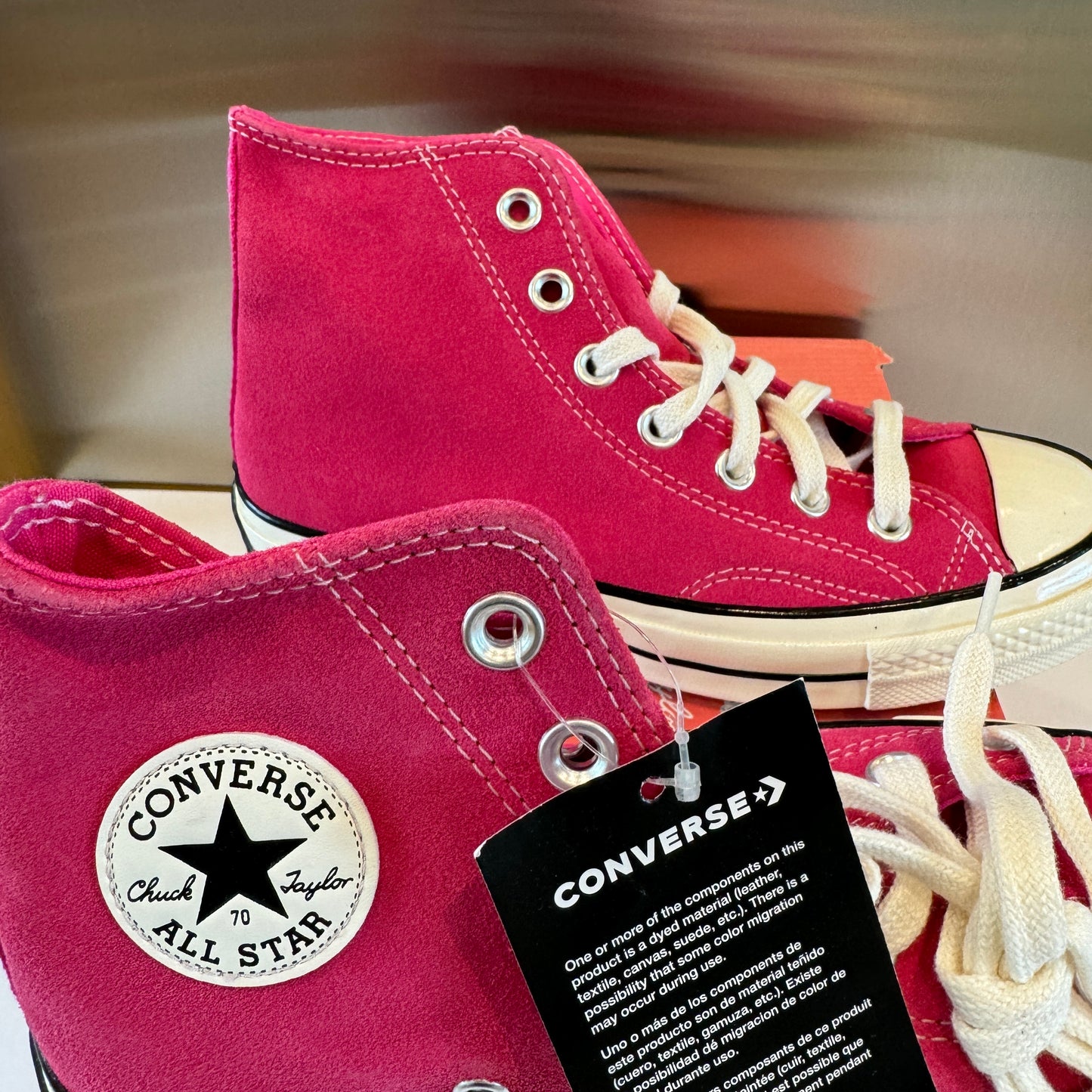 Converse Suede Chuck 70 Magenta Pink High Top Leather Sneakers Lace Up Shoes