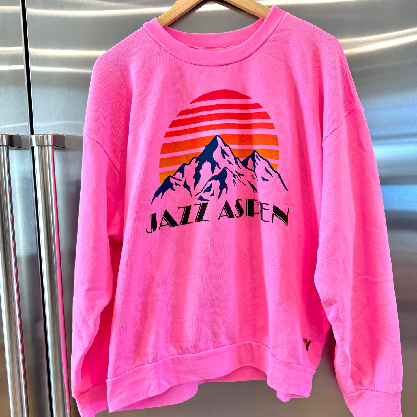 Aviator Nation Aspen Snowmass Jazz Music Festival Crewneck Sweatshirt - Neon Pink