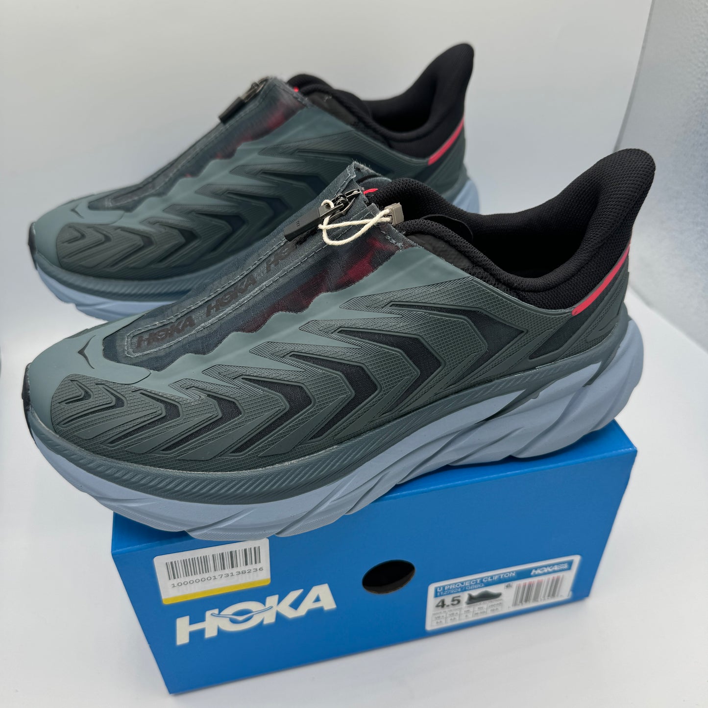 Hoka Project Clifton Unisex Shoes - Lead / Navy Goblin GBBG Blue