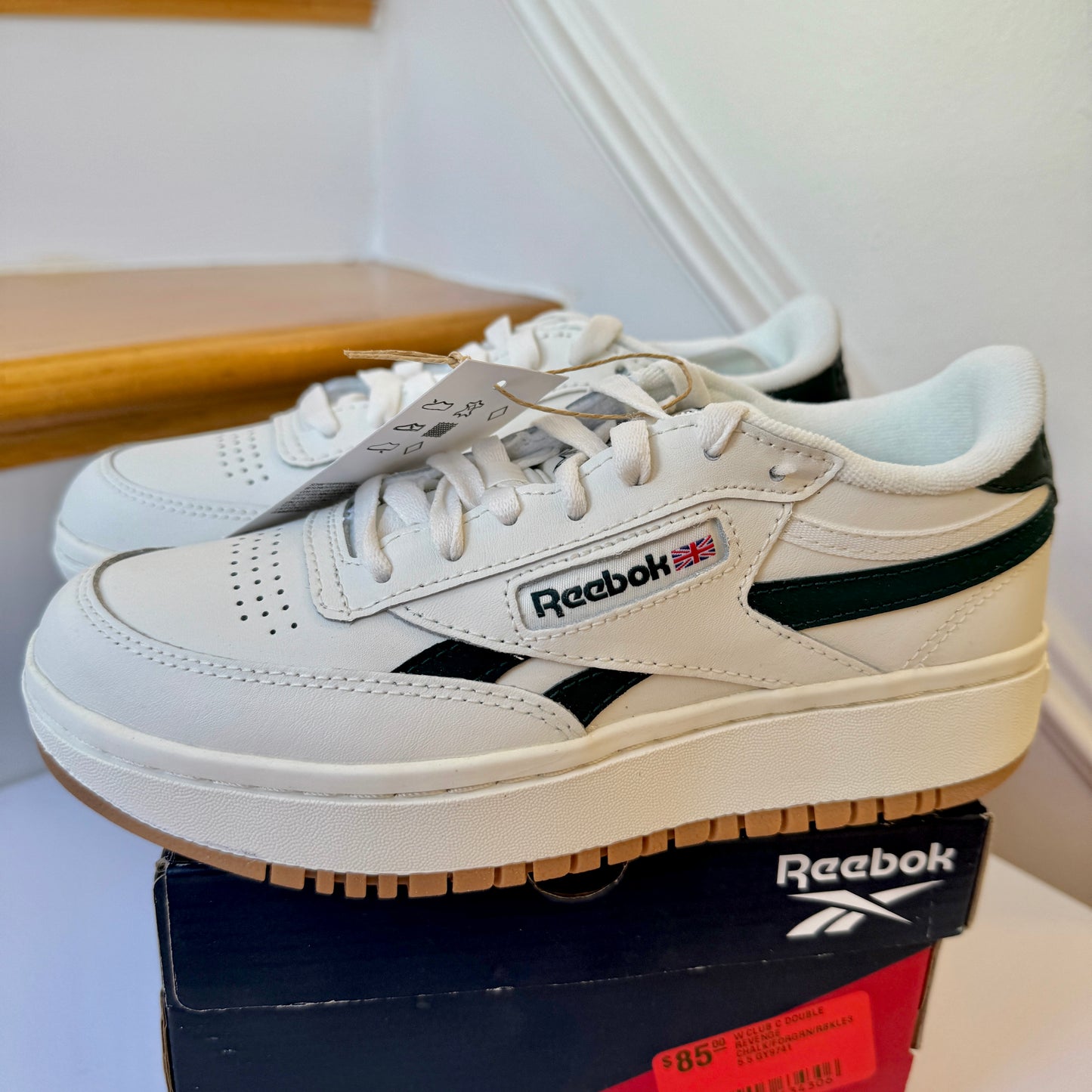 Reebok Club C Double Revenge Chalk / Forest green sneakers women’s shoes