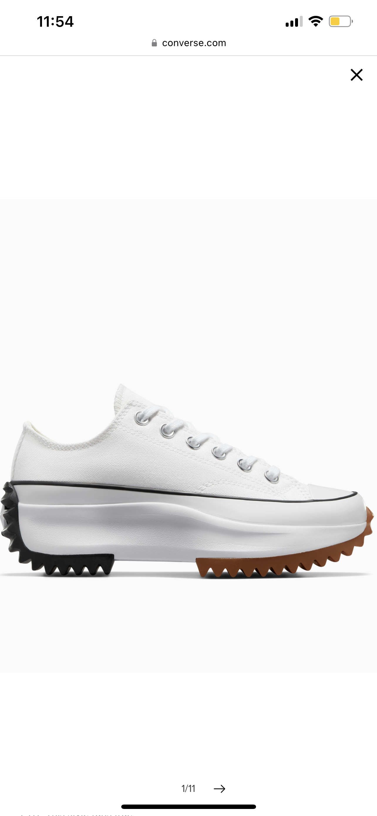 Converse Run Star Hike Platform OX white low top Chuck Taylor sneaker shoes