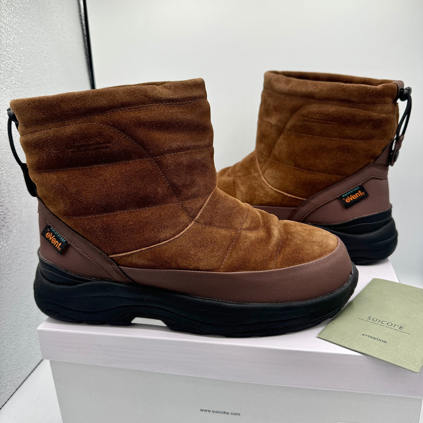 Suicoke Bower Sev Brown Boots Waterproof leather unisex 3m padded brand new