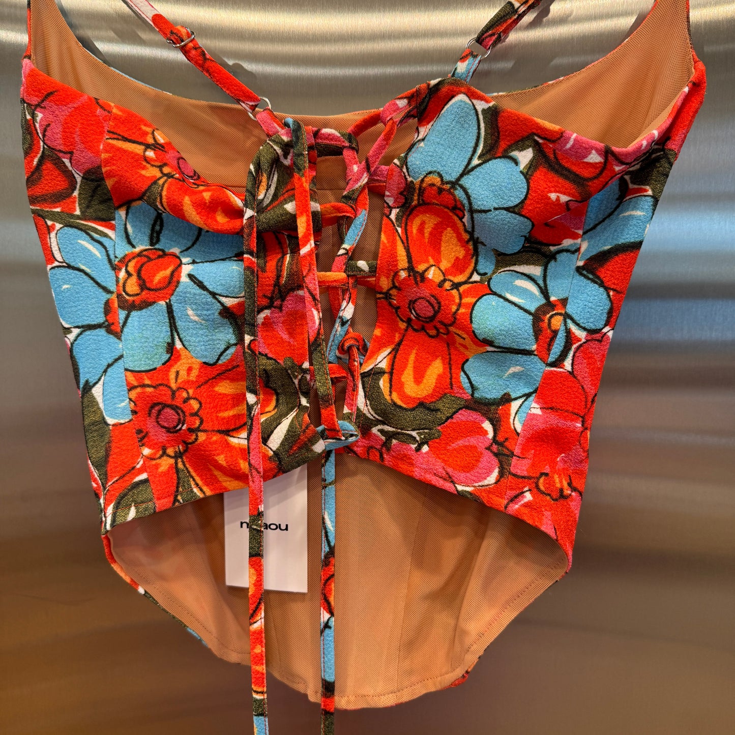 Miaou V Venus Corset Top in Parisian Flower Rouge Multi Floral