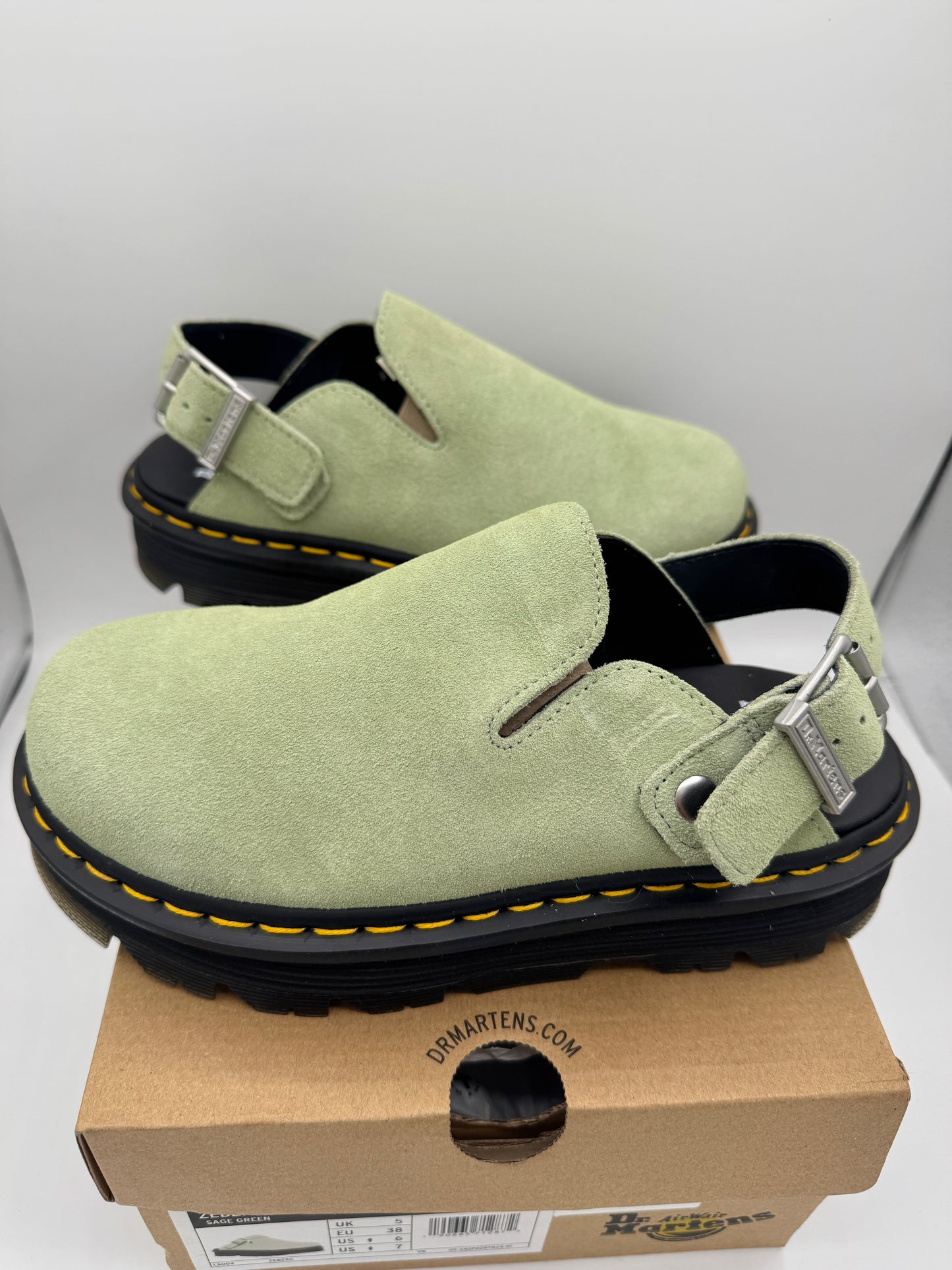 Dr Martens Zebzag Mule Unisex , Sage Green