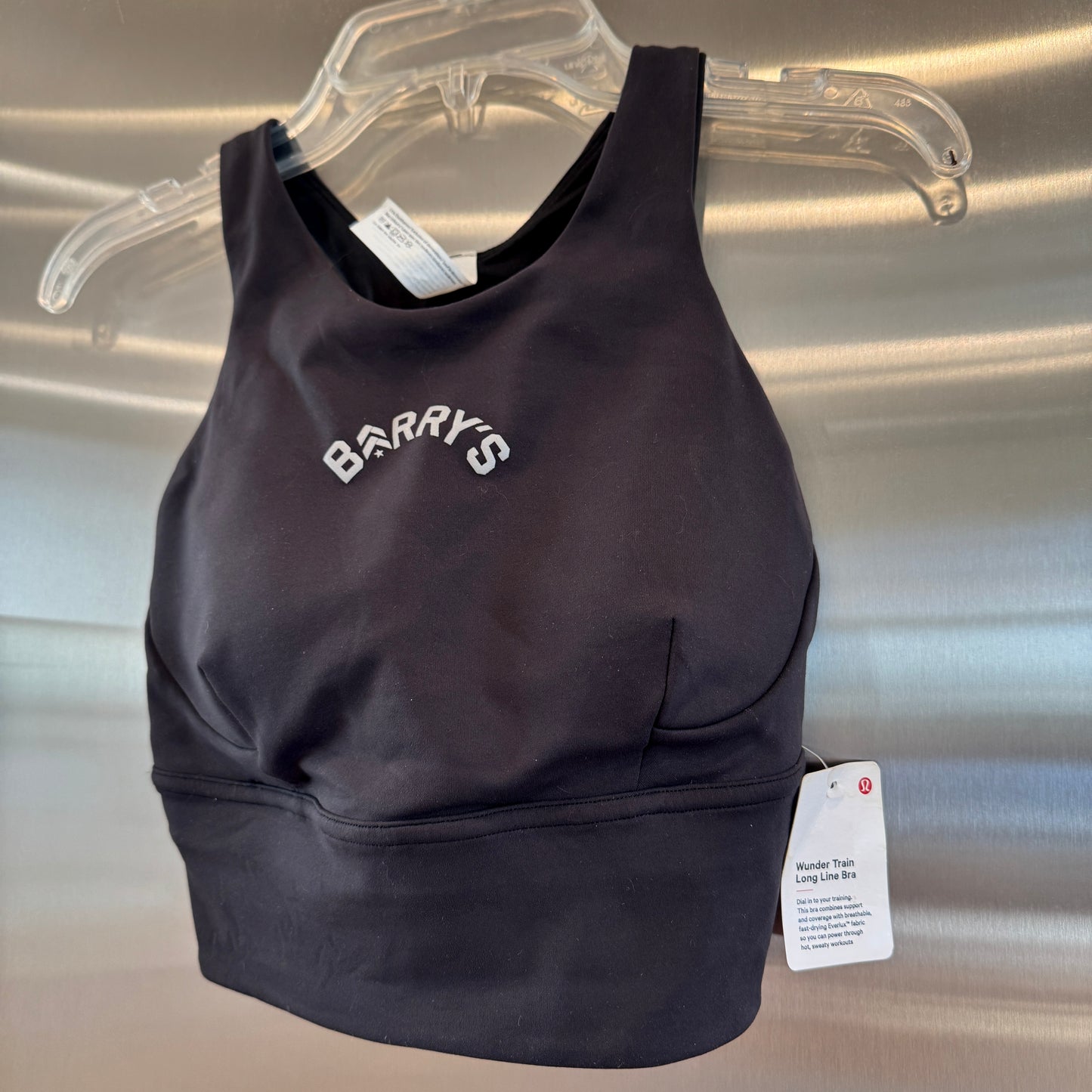 Lululemon Wunder Train Long Line Sport Bra x Barry’s Collab in Black