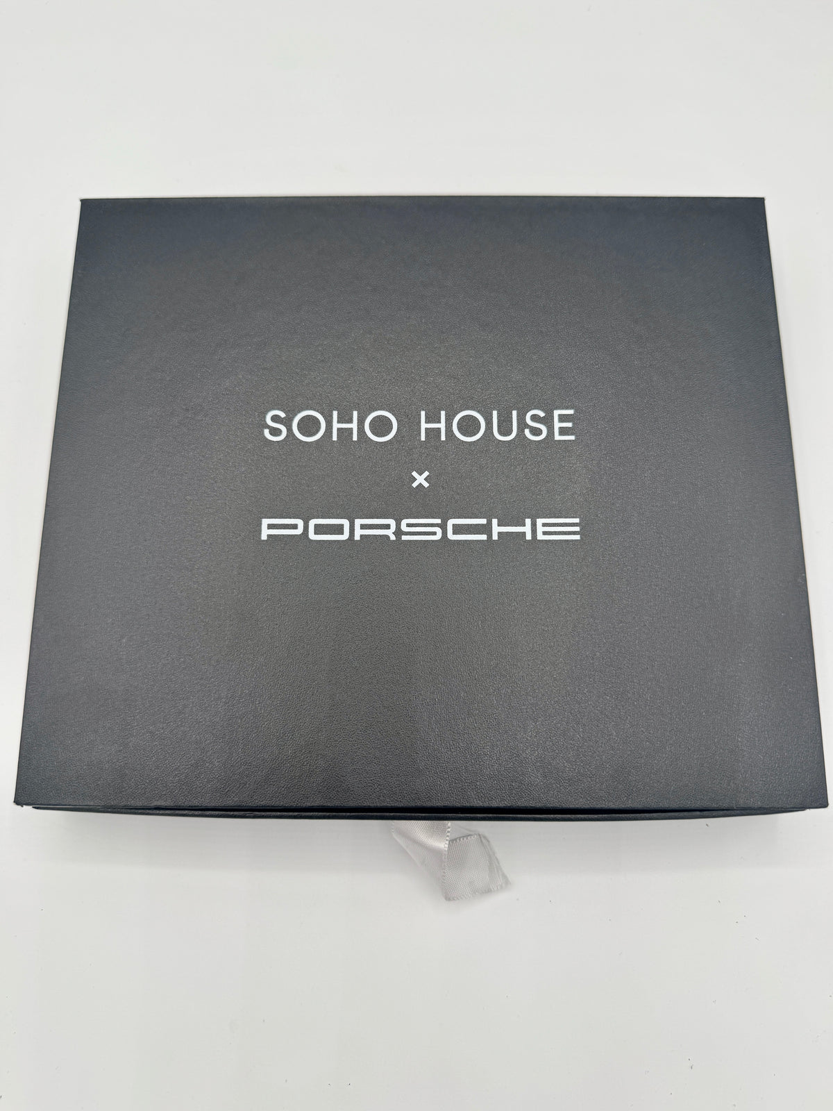 Porsche x Soho House Satin Pepita Black / White Houndstooth Heritage Pasha Scarf Bandana