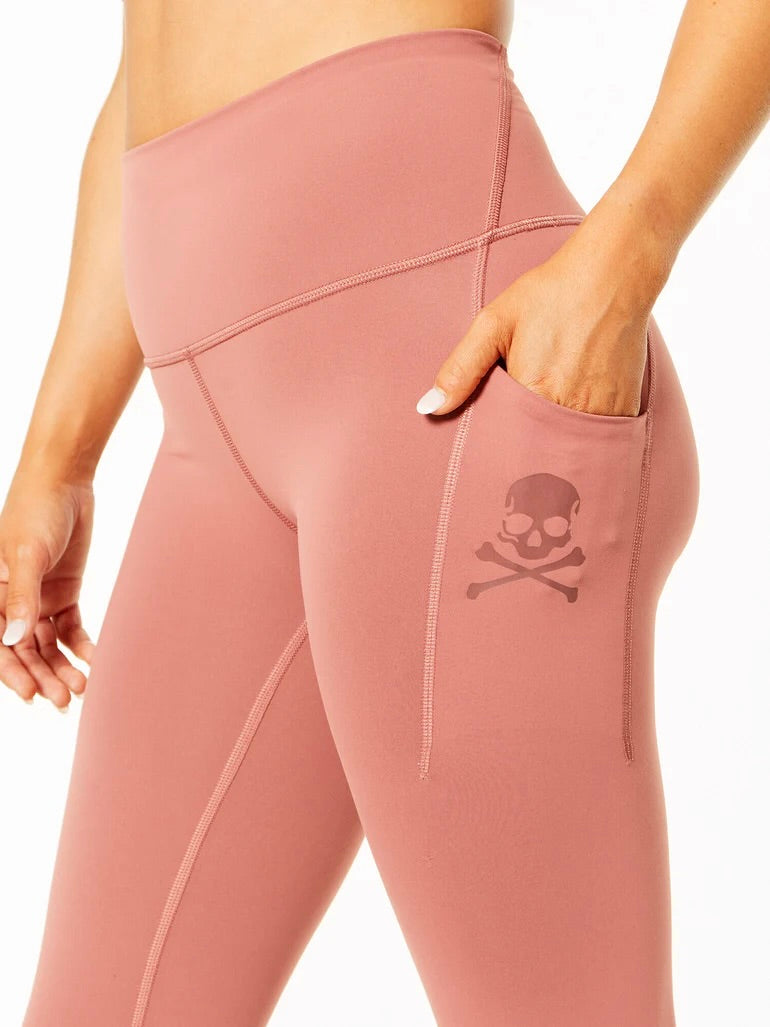 Lululemon x Soul Cycle Matching Set in Brier Rose Wunder Train Tight 25” and Long Line Bra