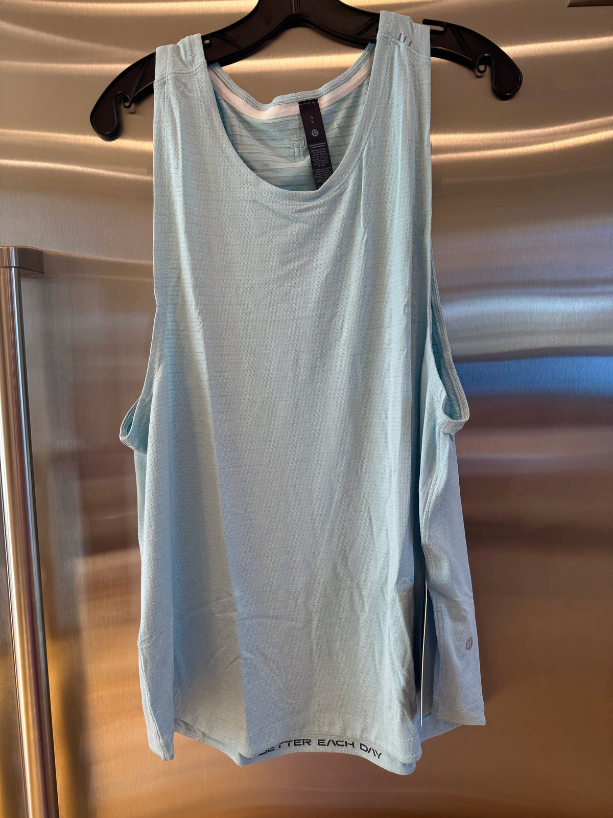 Lululemon License to Train Top , Mens Tank Top in Foam Cloud Blue