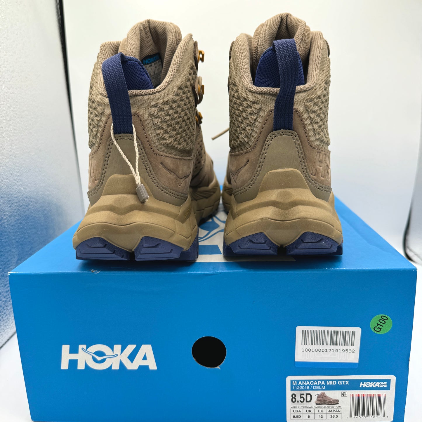 Hoka Anacapa Men’s Mid GTX Hiking Boots Dune / Elmwood Brown Shoes GoreTex