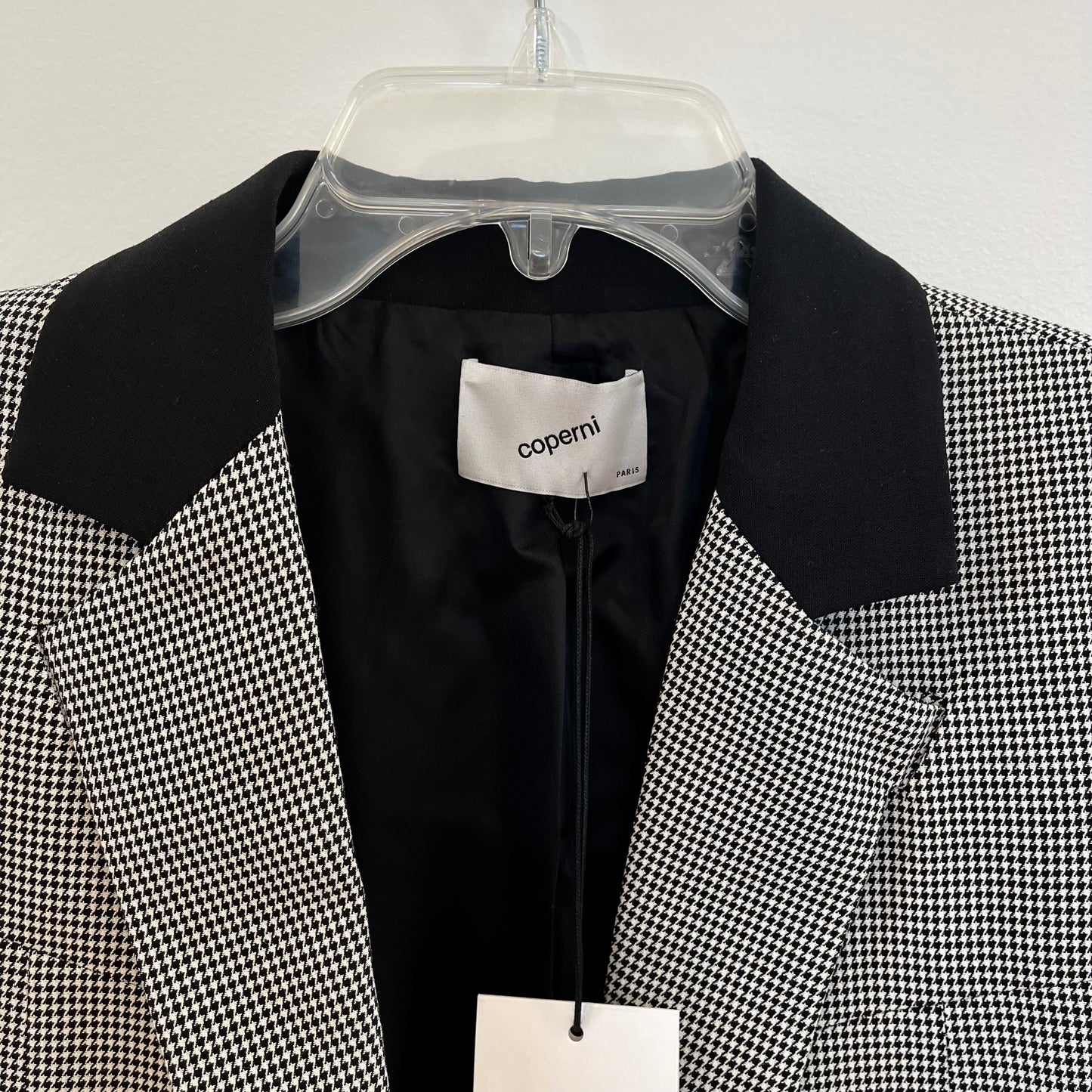 Coperni Connection Houndstooth check jacket blazer black / white