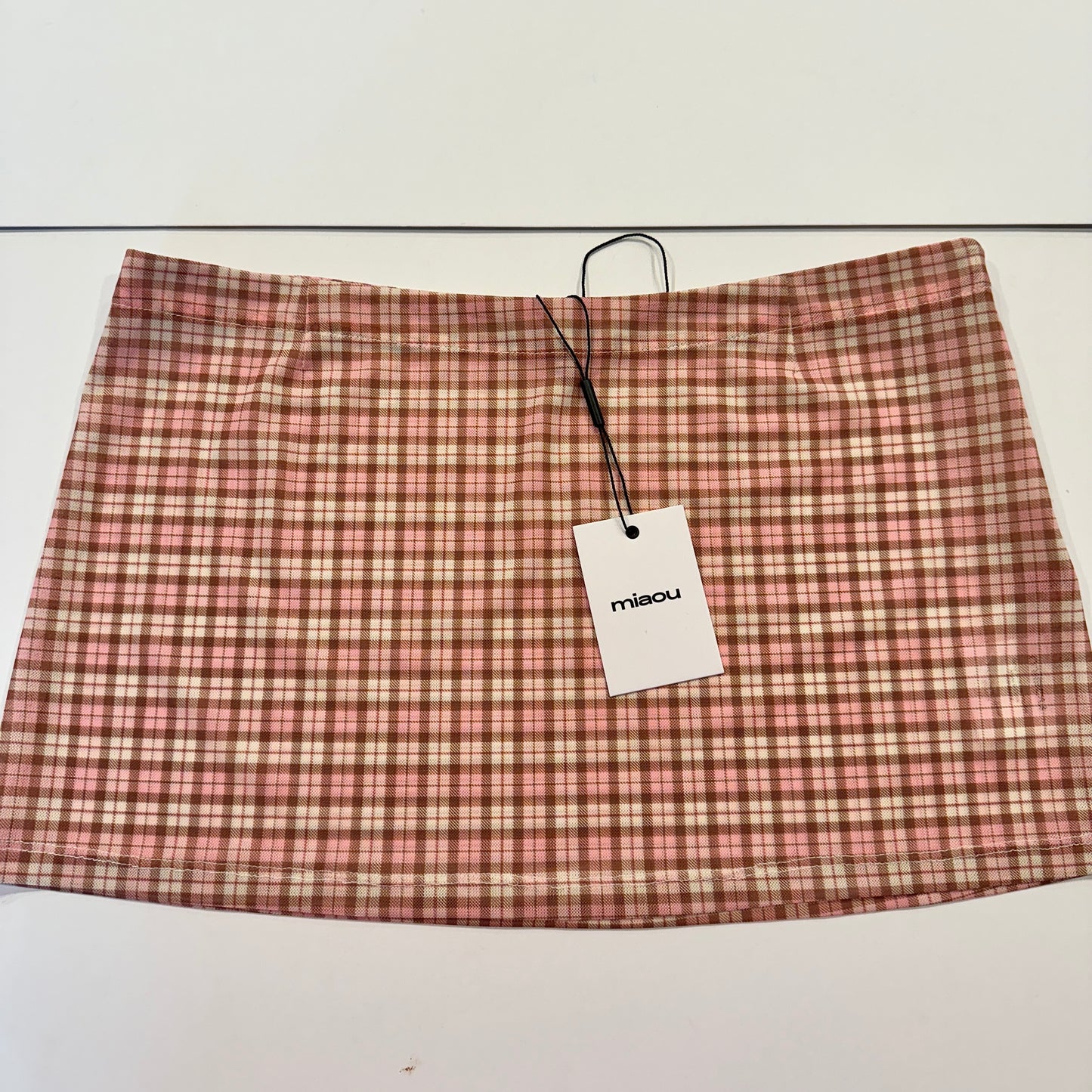 Miaou Fig Mini Skirt in Baby Plaid