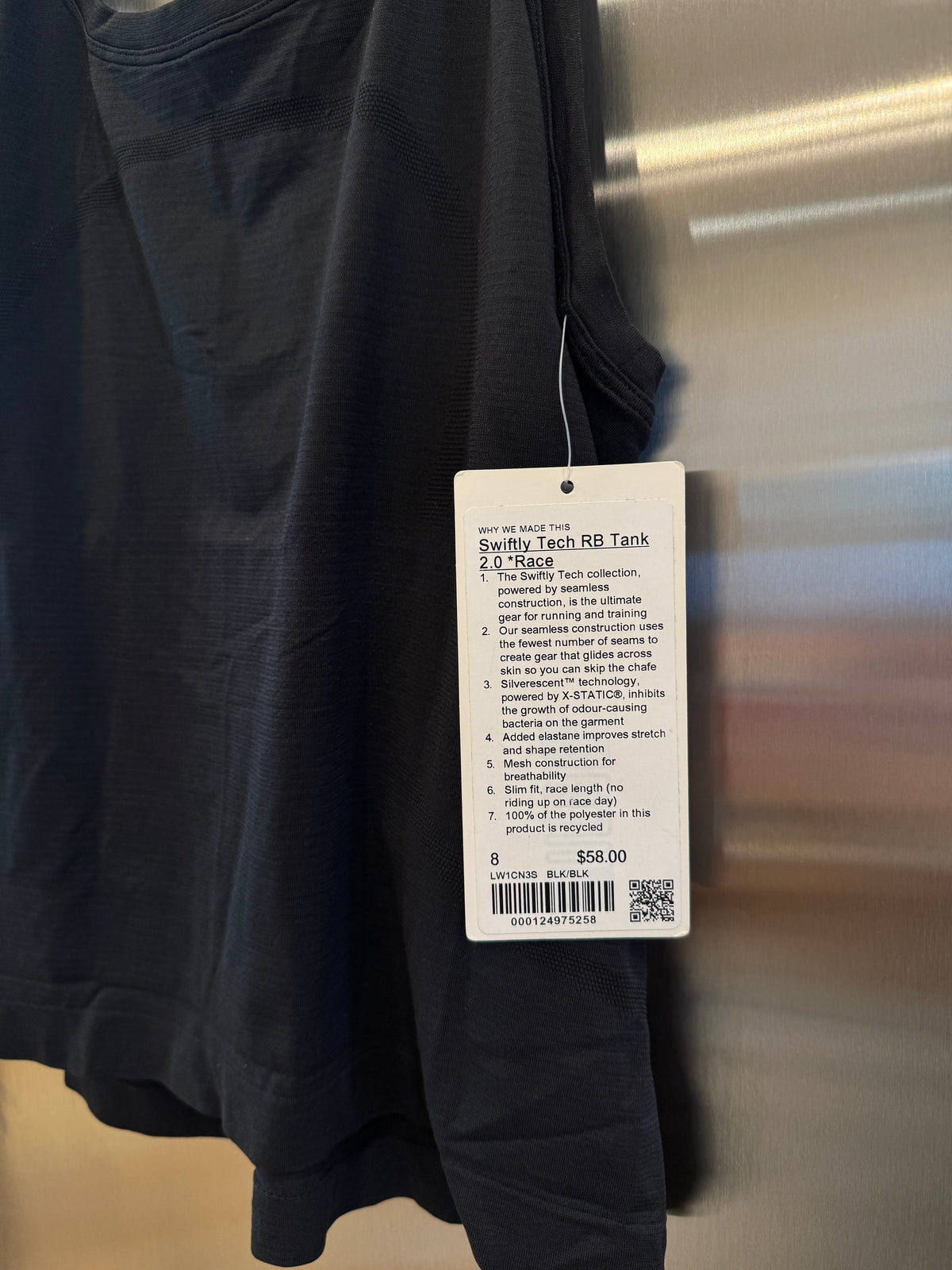 Lululemon Swiftly Tech Racerback 2.0 Tank Top - Race Length in Black