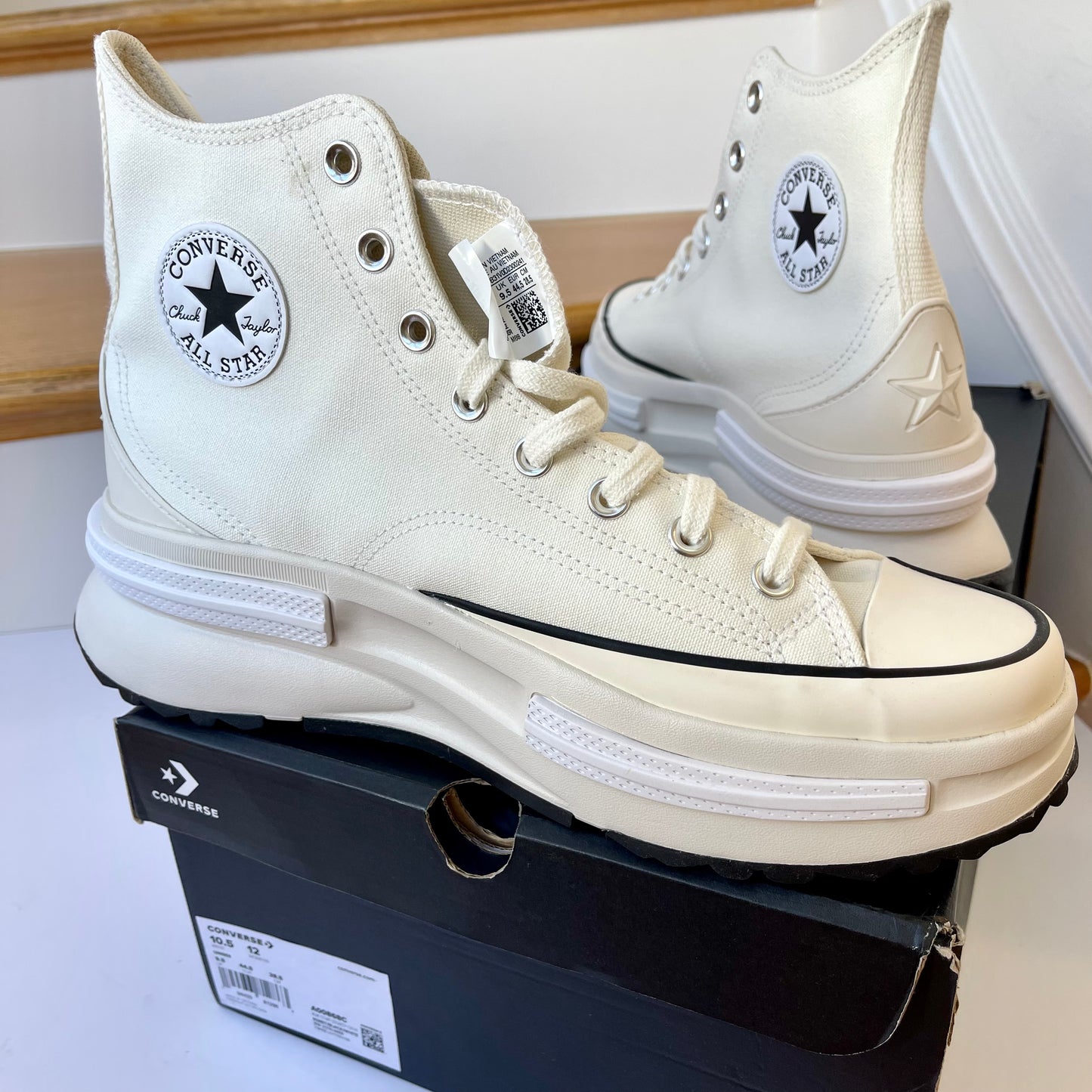 Converse Run Star Legacy CX Hi Platform high top Chuck Taylor sneakers white