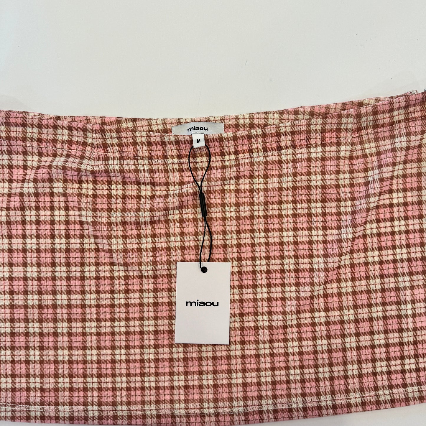 Miaou Fig Mini Skirt in Baby Plaid