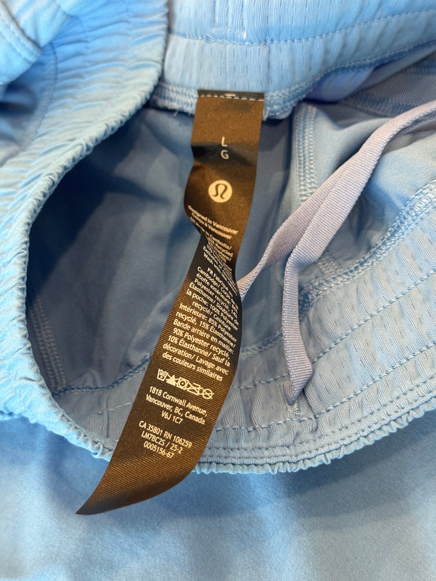 Lululemon Pace Breaker Short 5” Linerless Unlined in Pool Party Blue - Men’s