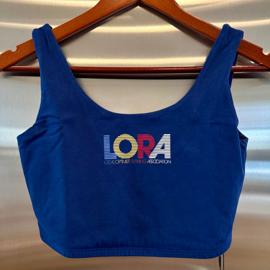 MadHappy Local Optimist Run Club Top Biker Athletic Tank in Starry Blue Navy