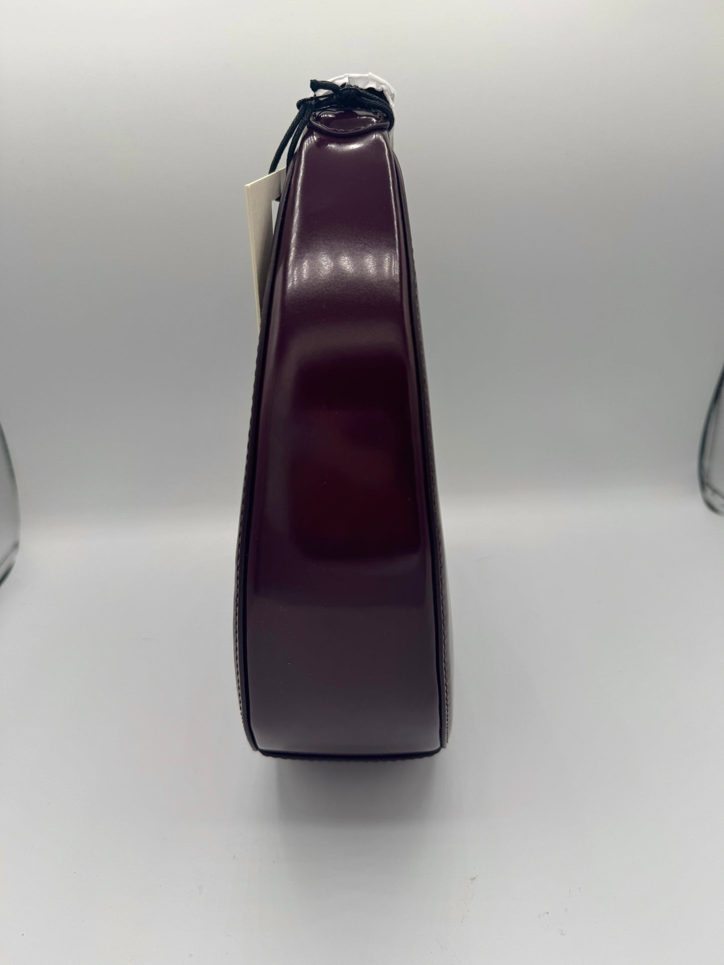 Staud Mini Moon Purse in Syrah Burgundy Leather, Crossbody Bag