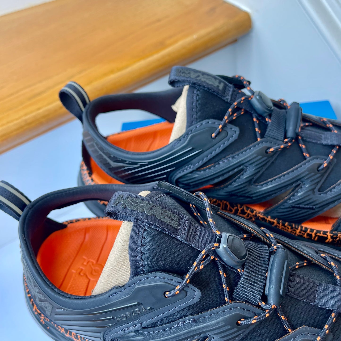 Hoka Hopara Hiking Sandal — Blue Graphite / Orange Persimmon