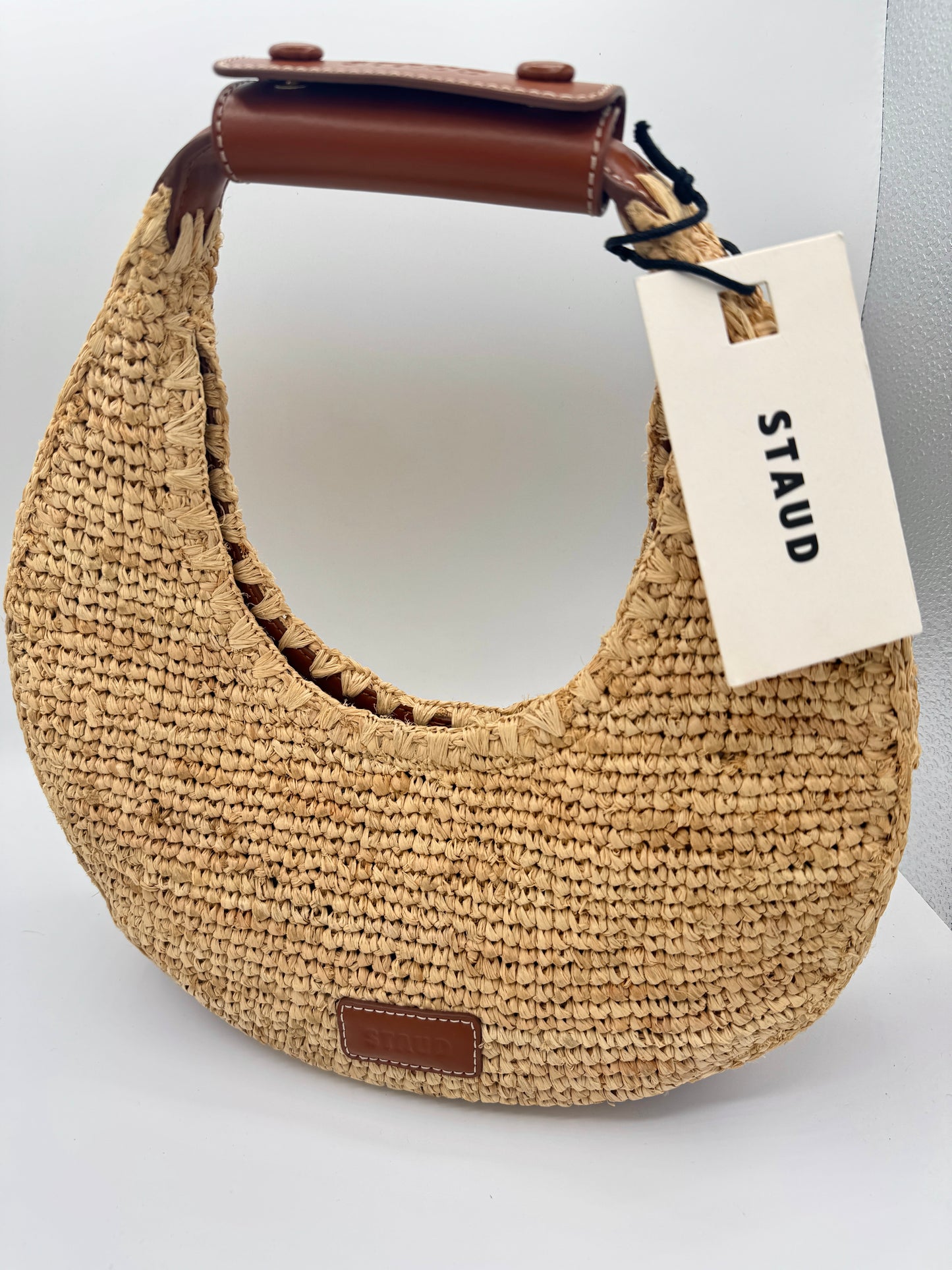 Staud Moon Bag - Natural Raffia