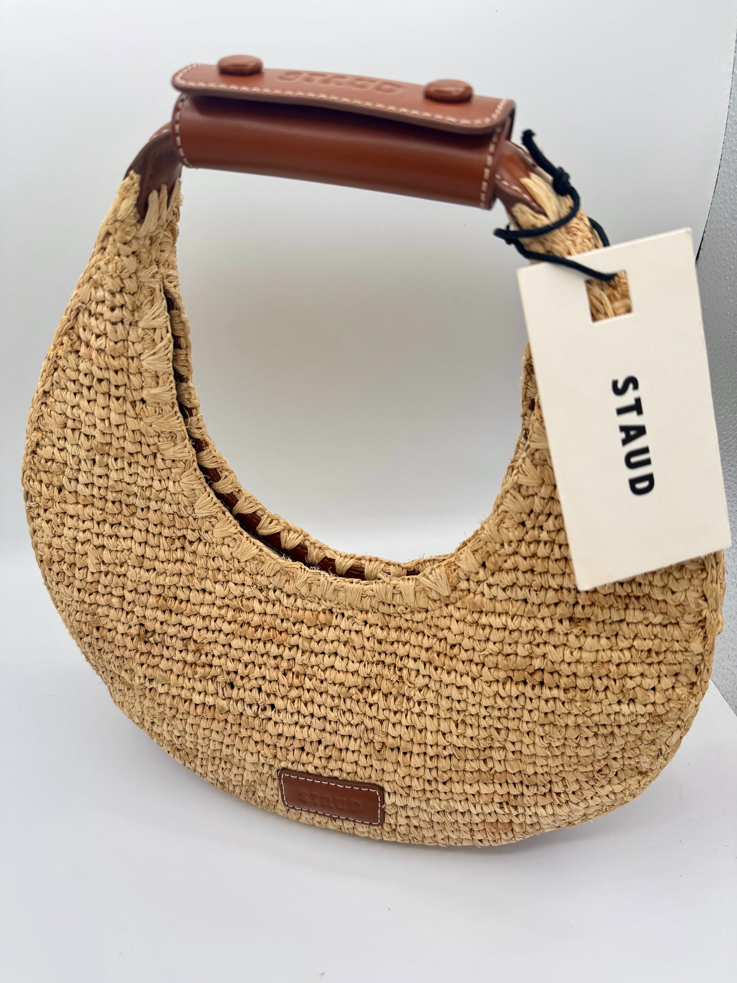 Staud Moon Bag - Natural Raffia