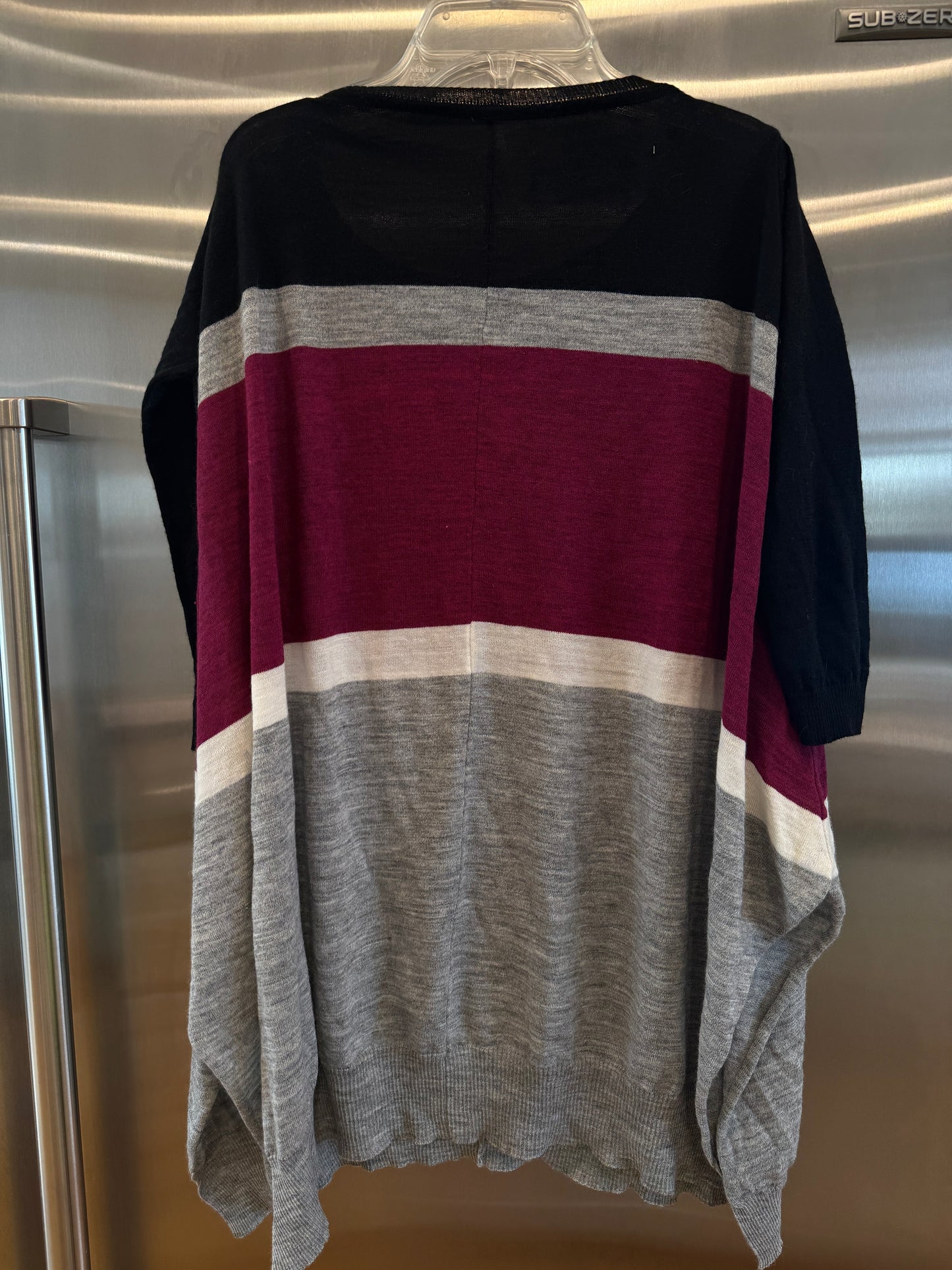 Free People Oversized Knit Sweater * Pre-Owned * Colorblock Top , Made in Italy ,