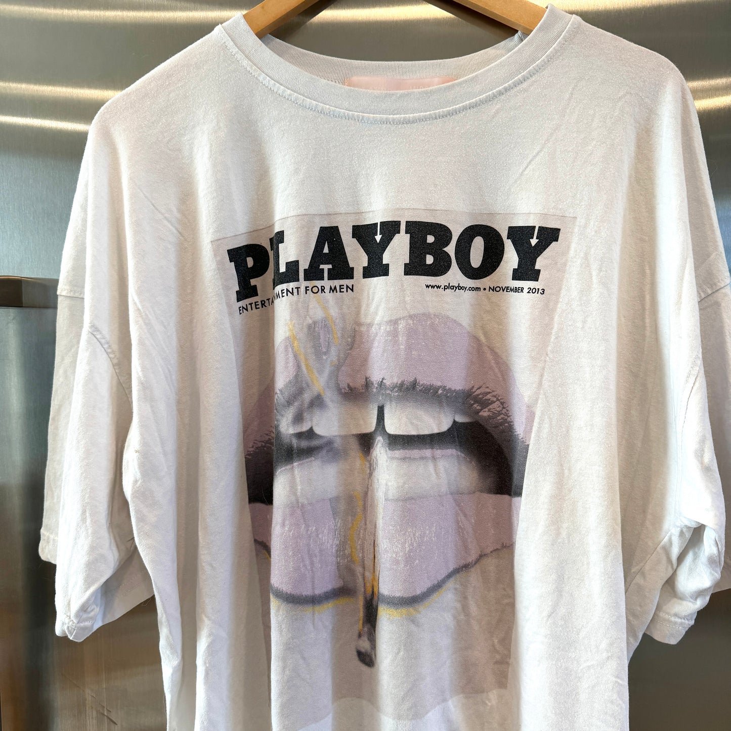 Missguided x Playboy Lips Shirt Dress Oversized Tee Women’s Collab , Good Pre-Owned Condition