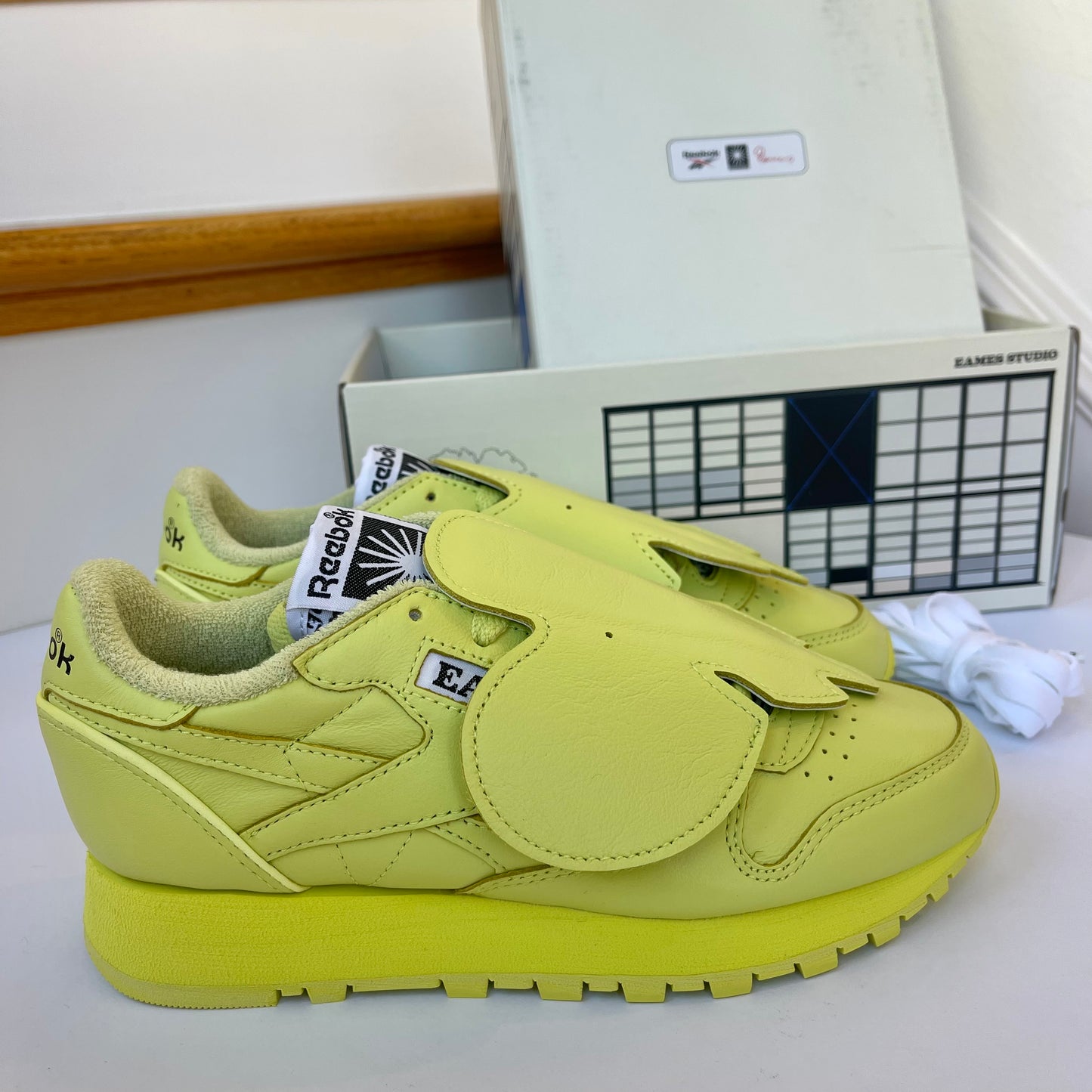 Eames x Reebok Collab Sneaker Aloe Yellow Green Neon Sneakers Unisex Shoes