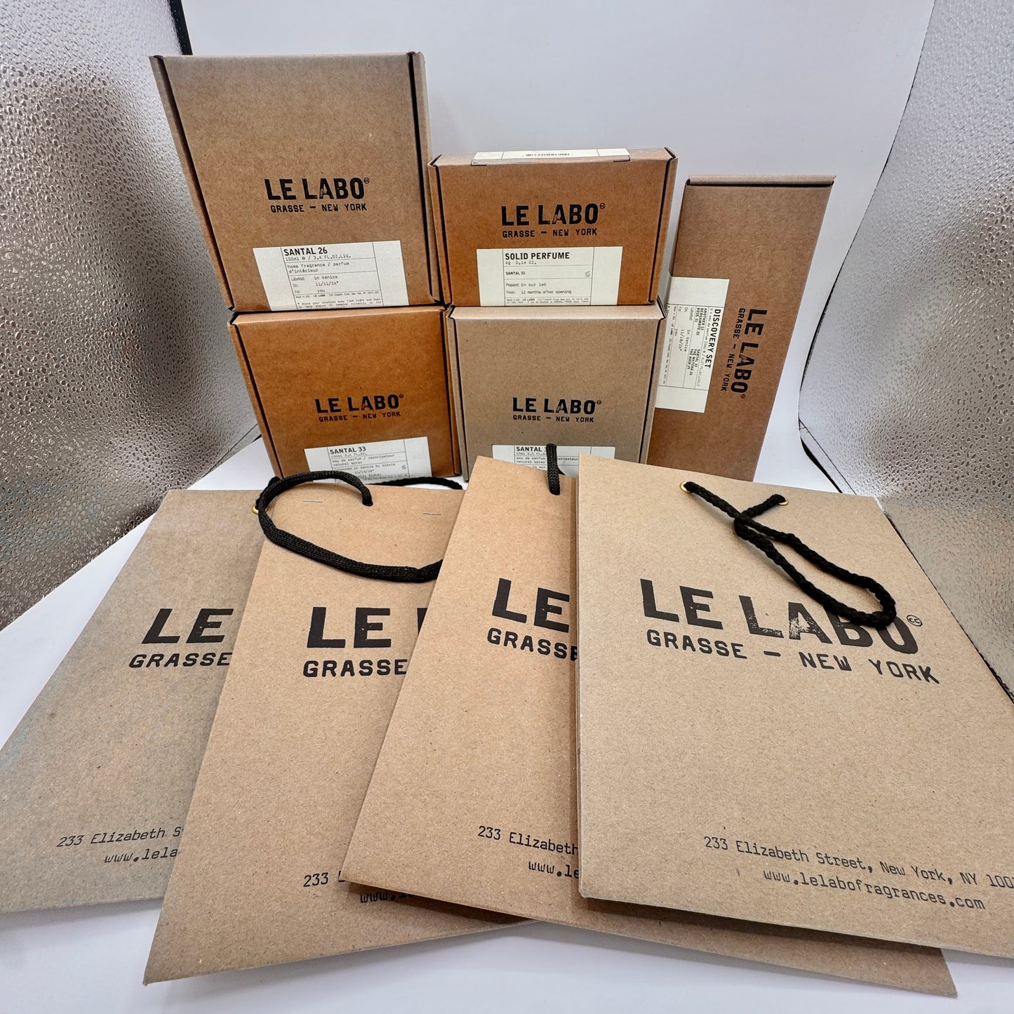 Bundle Le Labo Boxes and Gift Bags , Excellent Condition 9 Items Total